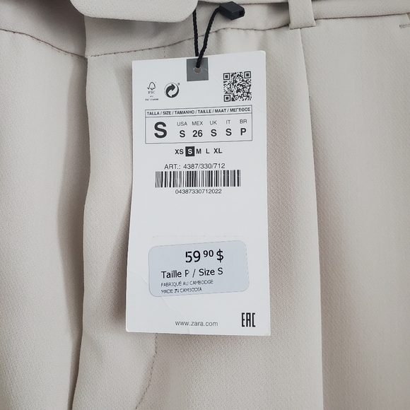 BNWT Zara High-waisted Belted Trousers - Picture 3 of 5